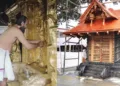 തന്ത്രി കണ്ഠര് രാജീവരുടെ സാന്നിധ്യത്തില്‍ മേല്‍ശാന്തി അരുണ്‍കുമാര്‍ നമ്പൂതിരി ശബരിമലനട തുറക്കുന്നു, നിര്‍മാണം പൂര്‍ത്തീകരിച്ച നവഗ്രഹ ശ്രീകോവിലില്‍