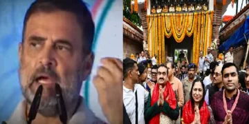 സാധാരണഭക്തര്‍ക്കൊപ്പം അലിഞ്ഞുചേര്‍ന്ന്  അദാനിയും ഭാര്യ പ്രീതി അദാനിയും മകന്‍ കരണ്‍ അദാനിയും സാധാരണഭക്തര്‍ക്കൊപ്പം അലിഞ്ഞുചേര്‍ന്ന് പങ്കെടുത്തപുരി ജഗന്നാഥക്ഷേത്രത്തിലെ ഉത്സവച്ചടങ്ങില്‍(വലത്ത്)