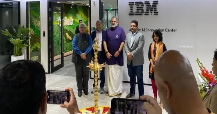ഐബിഎമ്മിന്‍റെ ഇന്ത്യയിലെ പ്രഥമ ഏജൻ്റിക് എഐ ഇന്നൊവേഷൻ സെന്റർ, ബംഗളൂരുവിൽ ഉദ്ഘാടനം ചെയ്യുന്ന രാജീവ് ചന്ദ്രശേഖര്‍