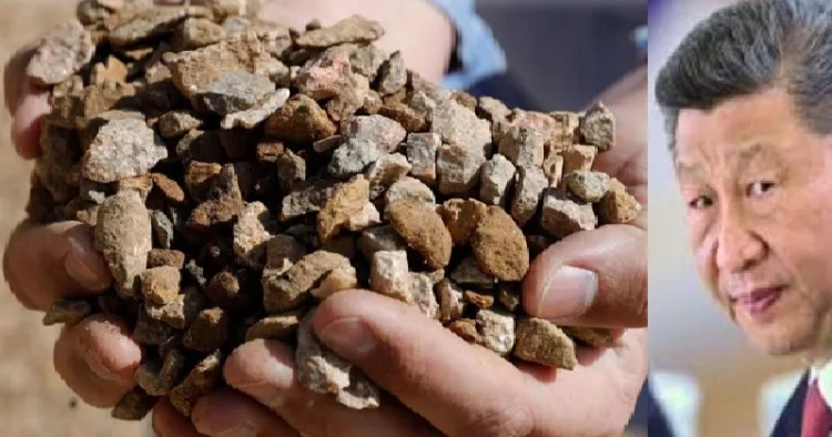 അപൂര്‍വ്വ മൂലകങ്ങള്‍ (ഇടത്ത്) ചൈനീസ് പ്രസിഡന്‍റ് ഷീ ജിന്‍പിങ്ങ് (വലത്ത്)