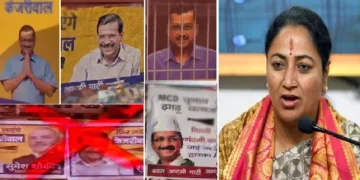 ദല്‍ഹി മുഖ്യമന്ത്രി രേഖാ ഗുപ്ത (വലത്ത്)