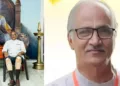 കൃത്രിമക്കാലുകളുമായി സദാനന്ദന്‍ മാസ്റ്റര്‍ (ഇടത്ത്)