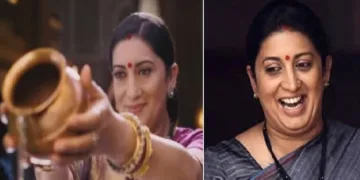 ടിവി സീരിയലില്‍ തുളസി എന്ന കഥാപാത്രമായി സ്മൃതി ഇറാനി (ഇടത്ത്)