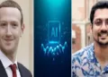 ഫെയ്സ് ബുക്കിന്‍റെ മാതൃകമ്പനിയായ മെറ്റ ഉടമ സക്കര്‍ബര്‍ഗ് (ഇടത്ത്) ട്രപിറ്റ് ബന്‍സല്‍ (വലത്ത്)