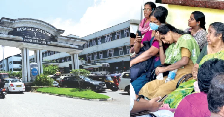 തിരുവനന്തപുരം മെഡിക്കല്‍ കോളജ്. ഒപിയില്‍ ഡോക്ടറെ കാണാന്‍ കാത്തിരിക്കുന്ന രോഗികള്‍