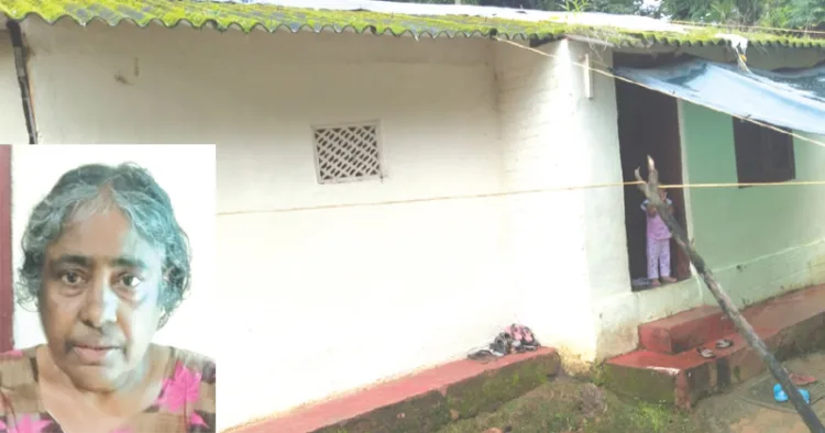 ഇന്ദിര വിജയനും കുടുംബവും നിലവില്‍ താമസിക്കുന്ന വാടക വീട്. ഇന്‍സെറ്റില്‍ ഇന്ദിര വിജയന്‍