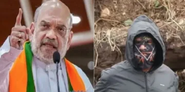 മറ്റാരോ പറഞ്ഞുകൊടുത്ത നൂറില്‍പ്പരം ബലാത്സംഗം ചെയ്യപ്പെട്ട പെണ്‍കുട്ടികളുടെ മൃതദേഹങ്ങള്‍ മറവുചെയ്തുവെന്ന് നുണപറഞ്ഞ ധര്‍മ്മസ്ഥലയിലെ മുഖംമൂടി മനുഷ്യന്‍ (വലത്ത്)