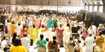 അമൃതപുരിയില്‍ ഗണേശോത്സവാഘോഷങ്ങളുടെ ഭാഗമായി നടന്ന ഗജപൂജ