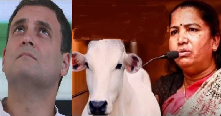 ഗുജറാത്തില്‍ നിന്നുള്ള കോണ്‍ഗ്രസിന്‍റെ ഏക എംപി ജെനിബെന്‍ താക്കൂര്‍ (വലത്ത്)