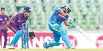 കെസിഎല്‍ രണ്ടാം ദിനം ആലപ്പി റിപ്പിഴ്‌സ്-തൃശൂര്‍ ടൈറ്റന്‍സ് പോരാട്ടത്തിനിടെ