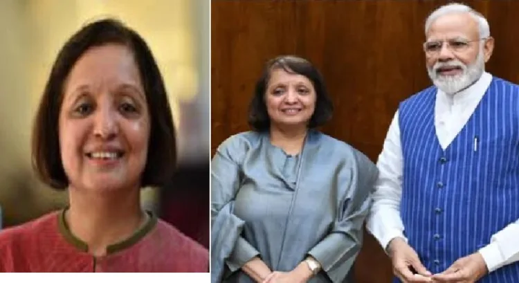 മാലിനി പാര്‍ത്ഥസാരഥിയും മോദിയും (വലത്ത്) മാലിനി പാര്‍ത്ഥസാരഥി (ഇടത്ത്)