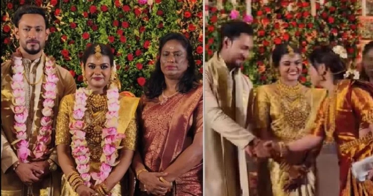 പി.ടി. ഉഷയുടെ മകന്‍ ഡോ. വിഘ്നേഷ് ഉജ്ജ്വല്‍ വിവാഹിതനാവുന്നു (ഇടത്ത്) പ്രമുഖ കായികതാരവും പിടി ഉഷയുടെ പ്രിയസുഹൃത്തുമായ മേരി കോം കേരളീയ വേഷത്തിലെത്തി ആശംസിക്കുന്നു (വലത്ത്)