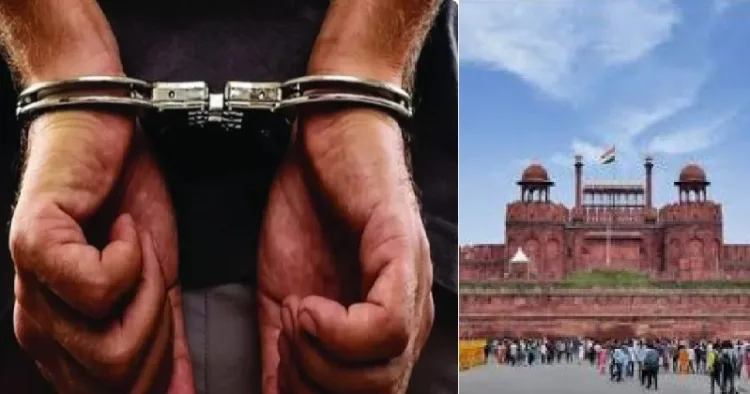 റെഡ് ഫോര്‍ട്ട് എന്നറിയപ്പെടുന്ന ചെങ്കോട്ട. ഇവിടെയാണ് പ്രധാനമന്ത്രി സ്വാതന്ത്ര്യദിനത്തില്‍ പ്രസംഗിക്കുക (വലത്ത്)