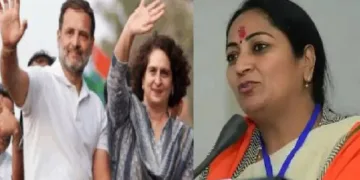 ദല്‍ഹി മുഖ്യമന്ത്രി രേഖാ ഗുപ്ത (വലത്ത്)