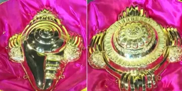 തിരുപ്പതിഭഗവാന് സമര്‍പ്പിക്കാന്‍ രണ്ടരക്കിലോ സ്വര്‍ണ്ണത്തില്‍ പണിയിച്ച ശംഖും ചക്രവും