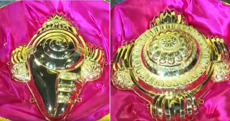 തിരുപ്പതിഭഗവാന് സമര്‍പ്പിക്കാന്‍ രണ്ടരക്കിലോ സ്വര്‍ണ്ണത്തില്‍ പണിയിച്ച ശംഖും ചക്രവും