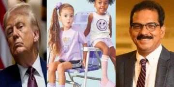 ലിറ്റില്‍ സ്റ്റാര്‍ എന്ന അമേരിക്കയ്ക്ക് വേണ്ടി തയ്യാറാക്കിയ ഫാഷന്‍ (നടുവില്‍) കിറ്റെക്സ് സാബു (വലത്ത്)