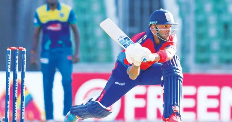 കൊല്ലം സെയിലേഴ്‌സ് താരം വിഷ്ണു വിനോദിന്റെ ബാറ്റിങ്‌