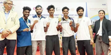 അന്താരാഷ്ട്ര യോഗാ ചാമ്പ്യന്‍ഷിപ്പില്‍ പങ്കെടുക്കാന്‍ സെലക്ഷന്‍ നേടിയ സീനിയര്‍ ആണ്‍കുട്ടികളുടെ ടീം