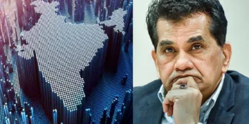 നീതി ആയോഗ് മുന്‍ സിഇഒ അമിതാഭ് കാന്ത് (വലത്ത്)