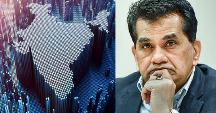 നീതി ആയോഗ് മുന്‍ സിഇഒ അമിതാഭ് കാന്ത് (വലത്ത്)