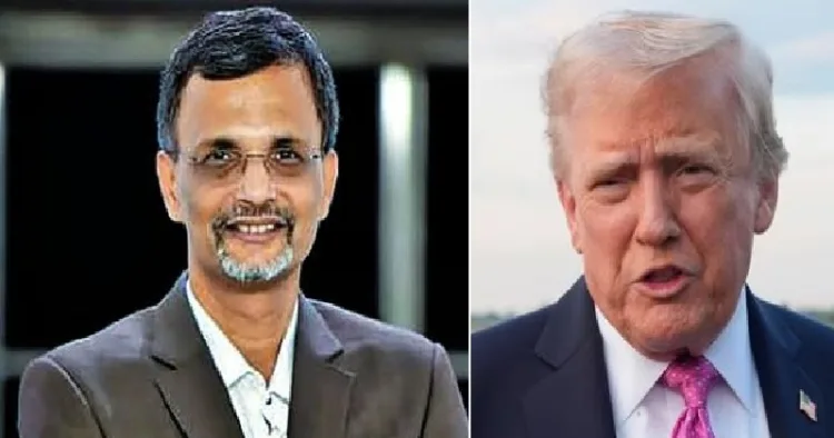 ഇന്ത്യയുടെ സാമ്പത്തിക ഉപദേഷ്ടാവ് വി അനന്ത നാഗേശ്വരൻ.(ഇടത്ത്)