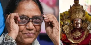 ഭാനു മുഷ്താഖ് (ഇടത്ത്) ചാമുണ്ഡീ ദേവി (വലത്ത്)