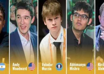 ഫോസ്റ്റിനോ ഓറോ, ആന്‍റി വുഡ് വാര്‍ഡ്, വൊളോഡാര്‍ മുര്‍സിന്‍, അഭിമന്യു മിശ്ര, കിറില്‍ അലക്സീങ്കോ (യഥാക്രമം ഇടത്ത് നിന്നും വലത്തോട്ട്)