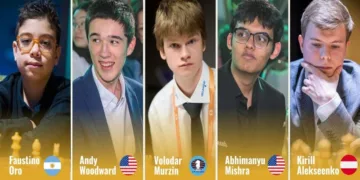 ഫോസ്റ്റിനോ ഓറോ, ആന്‍റി വുഡ് വാര്‍ഡ്, വൊളോഡാര്‍ മുര്‍സിന്‍, അഭിമന്യു മിശ്ര, കിറില്‍ അലക്സീങ്കോ (യഥാക്രമം ഇടത്ത് നിന്നും വലത്തോട്ട്)