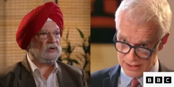 കേന്ദ്രഊര്‍ജ്ജ മന്ത്രി ഹര്‍ദ്ദീപ് സിങ്ങ് പുരി (ഇടത്ത്) ബിബിസി ലേഖകന്‍ (വലത്ത്)