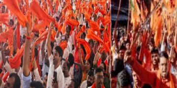 കര്‍ണ്ണാടകയില്‍ നടന്ന ധര്‍മ്മസ്ഥല ചലോ റാലി (ഇടത്ത്) ഗണേശോത്സവത്തിനെതിരെ നടന്ന ആക്രമണത്തില്‍ പ്രതിഷേധിച്ച് നടന്ന മാണ്ഡ്യ റാലി (വലത്ത്)