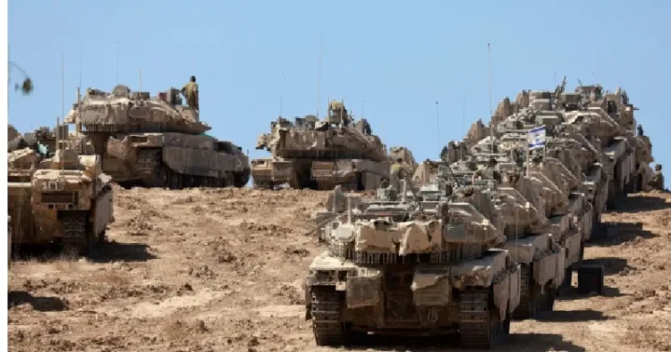 ഗാസയില് കരയുദ്ധത്തിന്റെ ഭാഗമായി ഇസ്രയേല് ടാങ്കുകള് എത്തുന്നു