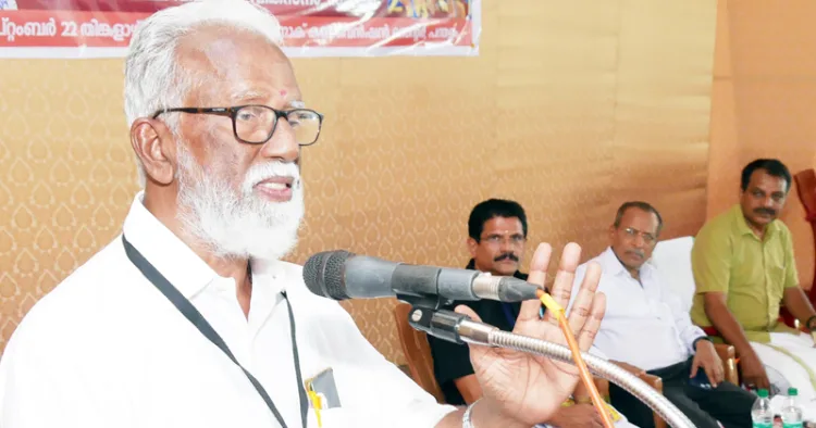 ശബരിമല സംരക്ഷണ സംഗമ സെമിനാറിന്റെ സമാപന സഭയെ കുമ്മനം രാജശേഖരന് അഭിസംബോധന ചെയ്യുന്നു