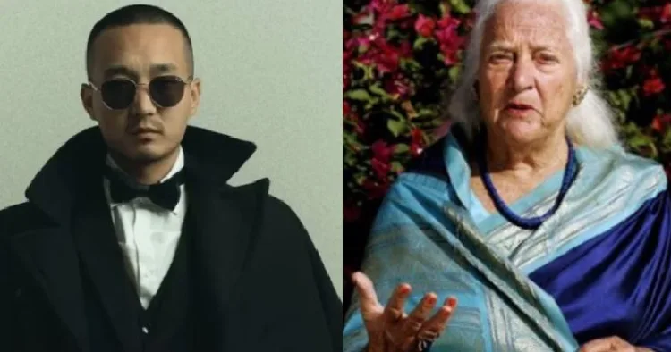 നരംഗ് എന്ന നേപ്പാളിലെ ഹമി നേപ്പാള്‍ എന്ന എന്‍ജിഒ സംഘടനയുടെ നേതാവ് (ഇടത്ത്) ബാര്‍ബറ ആഡംസ് എന്ന ഒരു നേപ്പാള്‍ രാജകുമാരനെ പ്രേമിച്ച് വിവാഹം കഴിച്ച മദാമ്മ (വലത്ത്)