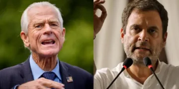 ട്രംപിന്‍റെ ഉപദേഷ്ടാവ് പീറ്റര്‍ നവാരോ (ഇടത്ത്)