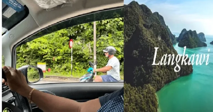 മലേഷ്യയില്‍ എത്തിയ രാഹുല്‍ ഗാന്ധി സ്കൂട്ടറില്‍ ഹെല്‍മറ്റ് പോലും ധരിയ്ക്കാതെ സൂട്ടറില്‍ പോകുന്നു (ഇടത്ത്) രാഹുല്‍ ഗാന്ധി മലേഷ്യയില്‍ നാല് ദിവസം തങ്ങിയ ലങ്കാവി ഐലന്‍റ് എന്ന ആഡംബര ടൂറിസ്റ്റ് കേന്ദ്രം (വലത്ത്)