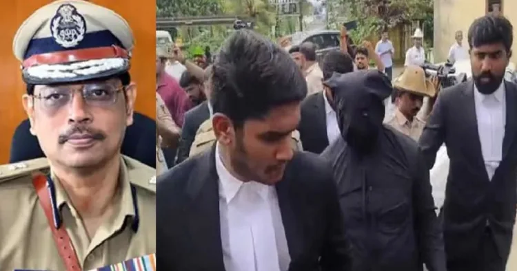 ധര്‍മ്മസ്ഥല കേസന്വേഷിക്കുന്ന പ്രത്യേക അന്വേഷണസംഘം (എസ് ഐടി) മേധാവിയായ ഡിജിപി മൊഹന്തി (ഇടത്ത്) സാക്ഷിയെ മജിസ്ട്രേറ്റിന് മുന്‍പില്‍ ഹാജരാക്കിയ ജൂനിയര്‍ അഭിഭാഷകര്‍ (വലത്ത്)