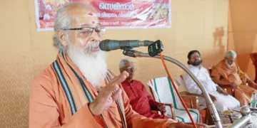 വിശ്വാസ സെമിനാറില്‍ സ്വാമി അയ്യപ്പദാസ് വിഷയാവതരണം നടത്തുന്നു