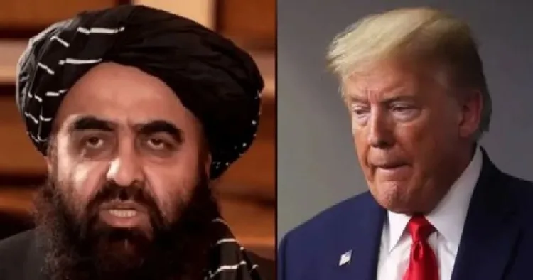 താലിബാന്‍ വിദേശകാര്യമന്ത്രി അമിര്‍ ഖാന്‍ മുത്താഖി (ഇടത്ത്)