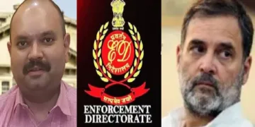 രാഹുല്‍ഗാന്ധിക്ക് ബ്രിട്ടീഷ് പൗരത്വമുണ്ടെന്ന് വാദിച്ച് ഹൈക്കോടതിയില്‍ പരാതി നല്‍കിയ വിഘ്നേഷ് ശിശിര്‍ (ഇടത്ത്)