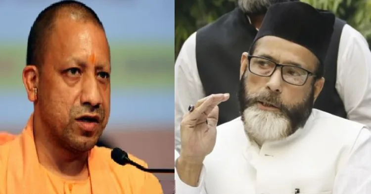 അക്രമം നടത്തിയതിന് യോഗി അറസ്റ്റ് ചെയ്ത ജയിലില്‍ അടച്ച പണ്ഡിതന്‍ തൗഖീര്‍ റാസ ഖാന്‍ (വലത്ത്)