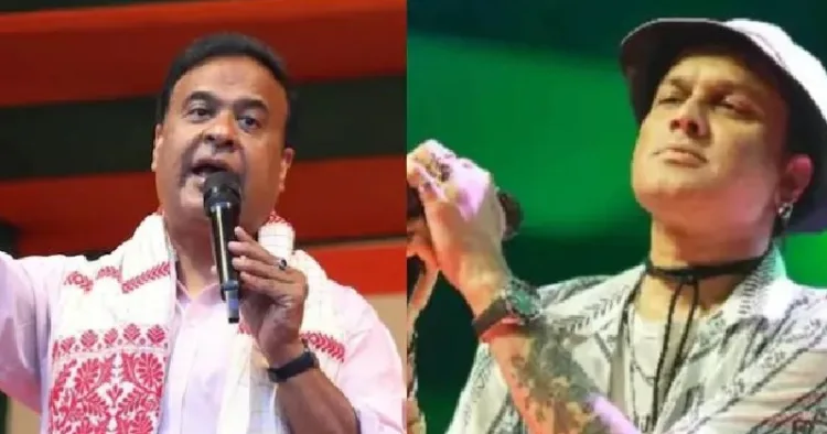 അസം മുഖ്യമന്ത്രി ഹിമന്ത (ഇടത്ത്) ഗായകന്‍ സുബിന്‍ ഗാര്‍ഗ് (വലത്ത്)