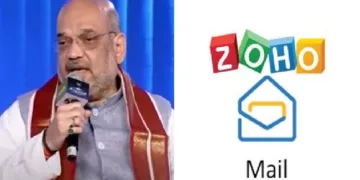 തമിഴ്നാട്ടിലെ സോഹോ കമ്പനി ഉടമ ശ്രീധര്‍ വെമ്പു ആരംഭിച്ച സോഹോ മെയിലിന്‍റെ ലോഗോ (വലത്ത്)