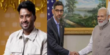 240 കോടി രൂപയുടെ ദുബായ് ലോട്ടറിയടിച്ച അനില്‍കുമാര്‍ ബൊല്ല (ഇടത്ത്) 1.3 ലക്ഷം കോടി രൂപയുടെ എഐ ഡേറ്റാ സെന്‍റര്‍ ആന്ധ്രയില്‍ സ്ഥാപിക്കുമെന്ന് പ്രഖ്യാപിച്ച് ഗൂഗിള്‍ സിഇഒ സുന്ദര്‍പിച്ചൈ മോദിയ്ക്കൊപ്പം (വലത്ത്)