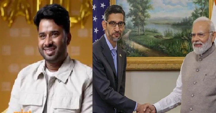 240 കോടി രൂപയുടെ ദുബായ് ലോട്ടറിയടിച്ച അനില്‍കുമാര്‍ ബൊല്ല (ഇടത്ത്) 1.3 ലക്ഷം കോടി രൂപയുടെ എഐ ഡേറ്റാ സെന്‍റര്‍ ആന്ധ്രയില്‍ സ്ഥാപിക്കുമെന്ന് പ്രഖ്യാപിച്ച് ഗൂഗിള്‍ സിഇഒ സുന്ദര്‍പിച്ചൈ മോദിയ്ക്കൊപ്പം (വലത്ത്)