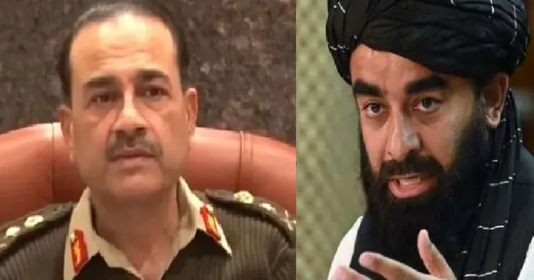 പാകിസ്ഥാന്‍ ഫീല്‍ഡ് മാര്‍ഷല്‍ അസിം മുനീര്‍ (ഇടത്ത്) താലിബാന്‍ വക്താവ് സെയ്ബുള്ള മുജാഹിദ് (വലത്ത്)