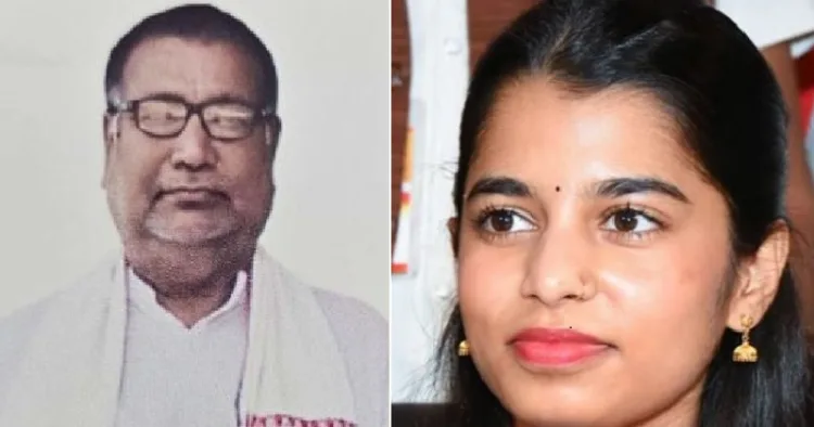 ആര്‍ജെഡി സ്ഥാനാര‍്ത്ഥി ബിനോദ് മിശ്ര (ഇടത്ത്) മൈഥിലി താക്കൂര്‍ (വലത്ത്)