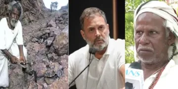 കൂറ്റന്‍ മല ഒറ്റയ്ക്ക് വെട്ടിനിരത്തി റോ‍ഡ് പണിത ദാശരഥ് മാഞ്ചി (ഇടത്ത്) അദ്ദേഹത്തിന്‍റെ മകന്‍ ഭാഗീരഥ് മാഞ്ചി (വലത്ത്)