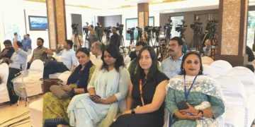 Women journalists at Afghan FM Amir Khan Muttaqi's 2nd presser in Delhi