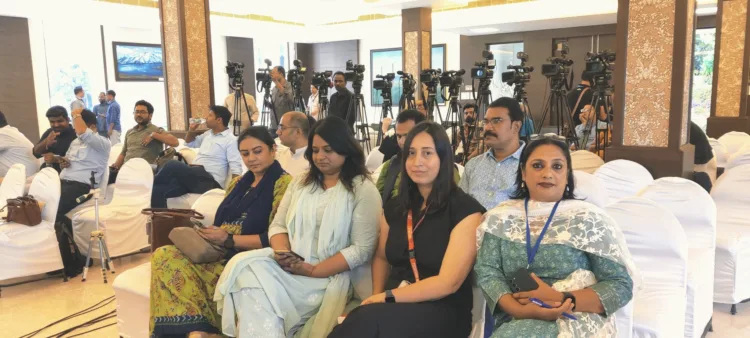 Women journalists at Afghan FM Amir Khan Muttaqi's 2nd presser in Delhi